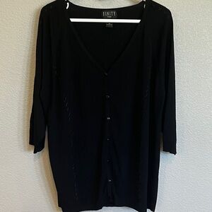 Finity Women's Black Rayon Blend Top